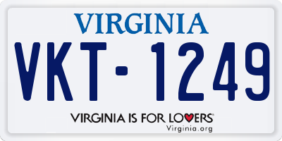 VA license plate VKT1249
