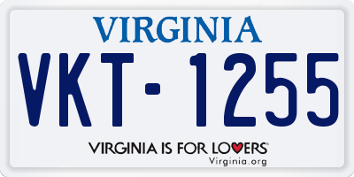 VA license plate VKT1255