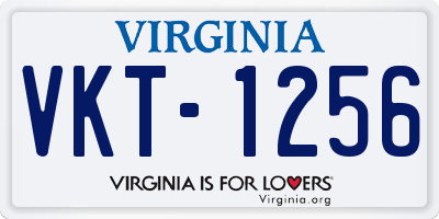 VA license plate VKT1256