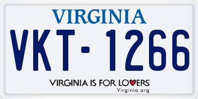 VA license plate VKT1266