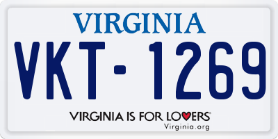 VA license plate VKT1269