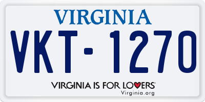 VA license plate VKT1270