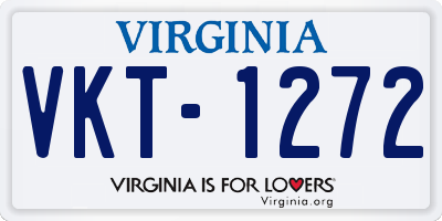 VA license plate VKT1272