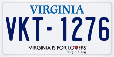 VA license plate VKT1276