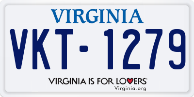 VA license plate VKT1279