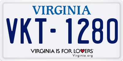 VA license plate VKT1280
