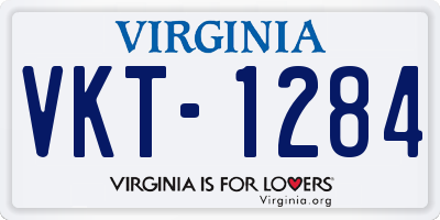 VA license plate VKT1284