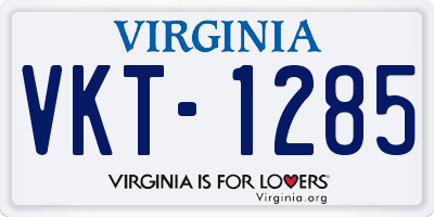 VA license plate VKT1285