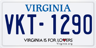 VA license plate VKT1290