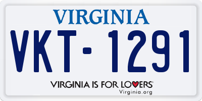 VA license plate VKT1291