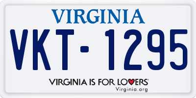 VA license plate VKT1295