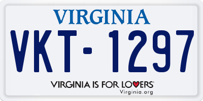 VA license plate VKT1297