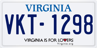 VA license plate VKT1298