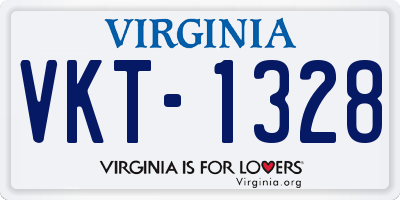 VA license plate VKT1328