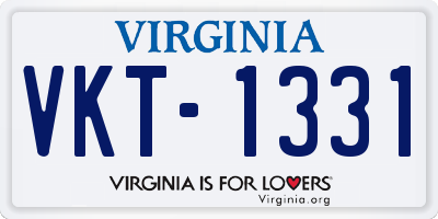 VA license plate VKT1331