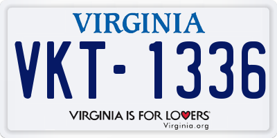 VA license plate VKT1336