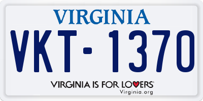 VA license plate VKT1370