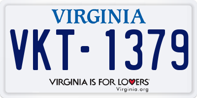 VA license plate VKT1379