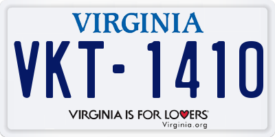 VA license plate VKT1410