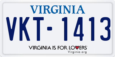 VA license plate VKT1413