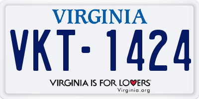 VA license plate VKT1424