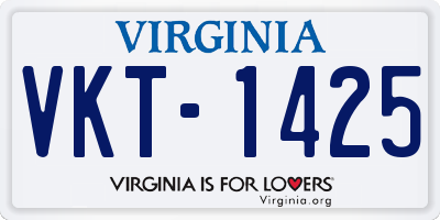 VA license plate VKT1425