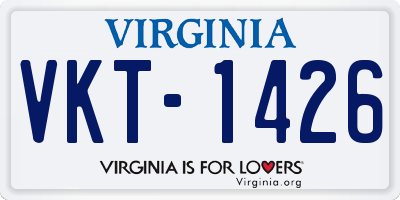 VA license plate VKT1426