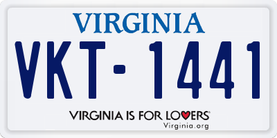 VA license plate VKT1441