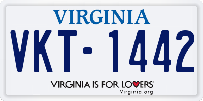 VA license plate VKT1442