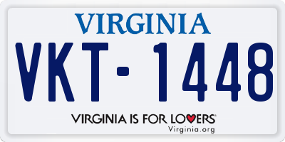VA license plate VKT1448