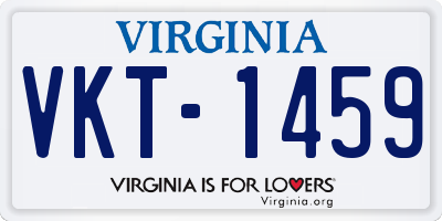 VA license plate VKT1459