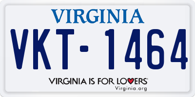 VA license plate VKT1464