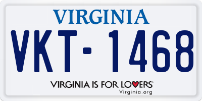 VA license plate VKT1468