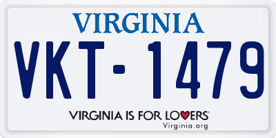 VA license plate VKT1479