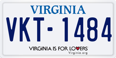 VA license plate VKT1484