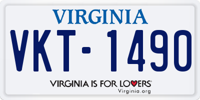 VA license plate VKT1490