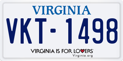 VA license plate VKT1498