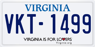 VA license plate VKT1499