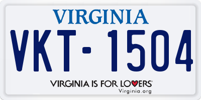 VA license plate VKT1504