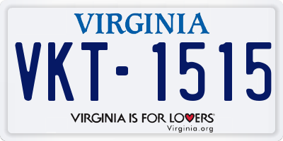VA license plate VKT1515