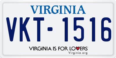 VA license plate VKT1516