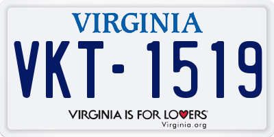 VA license plate VKT1519