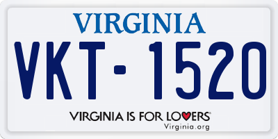 VA license plate VKT1520