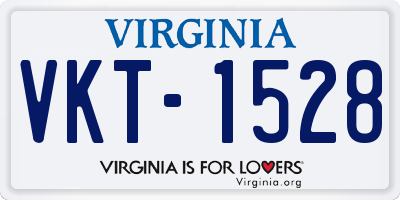 VA license plate VKT1528