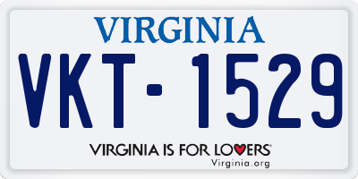 VA license plate VKT1529