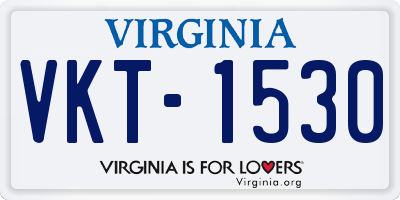 VA license plate VKT1530