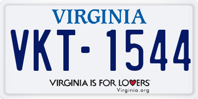 VA license plate VKT1544