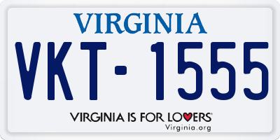 VA license plate VKT1555