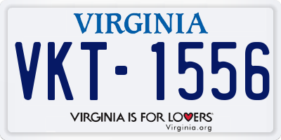 VA license plate VKT1556
