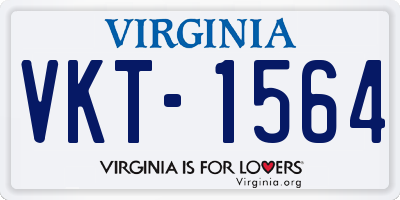 VA license plate VKT1564